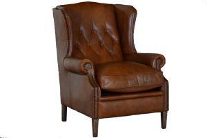 Engelse chesterfield oorfauteuil gebruikt