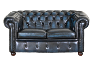 Gebruikte kleine compacte twee zits chesterfield bank