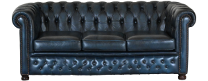 blauwe compacte driezits chesterfield gebruikt