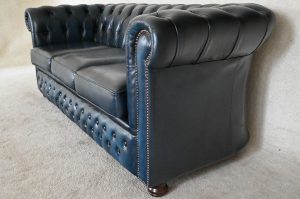 blauwe compacte driezits chesterfield gebruikt