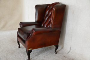 gebruikte chesterfield plainwing oorfauteuil