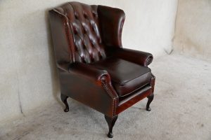 gebruikte chesterfield plainwing oorfauteuil