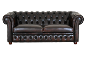 gerenoveerde driezits chesterfield met twee kussens