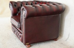 comfortabele zacht zittende gebruikte chesterfield stoel