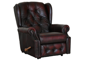 Gebruikte handbediende chesterfield relax fauteuil