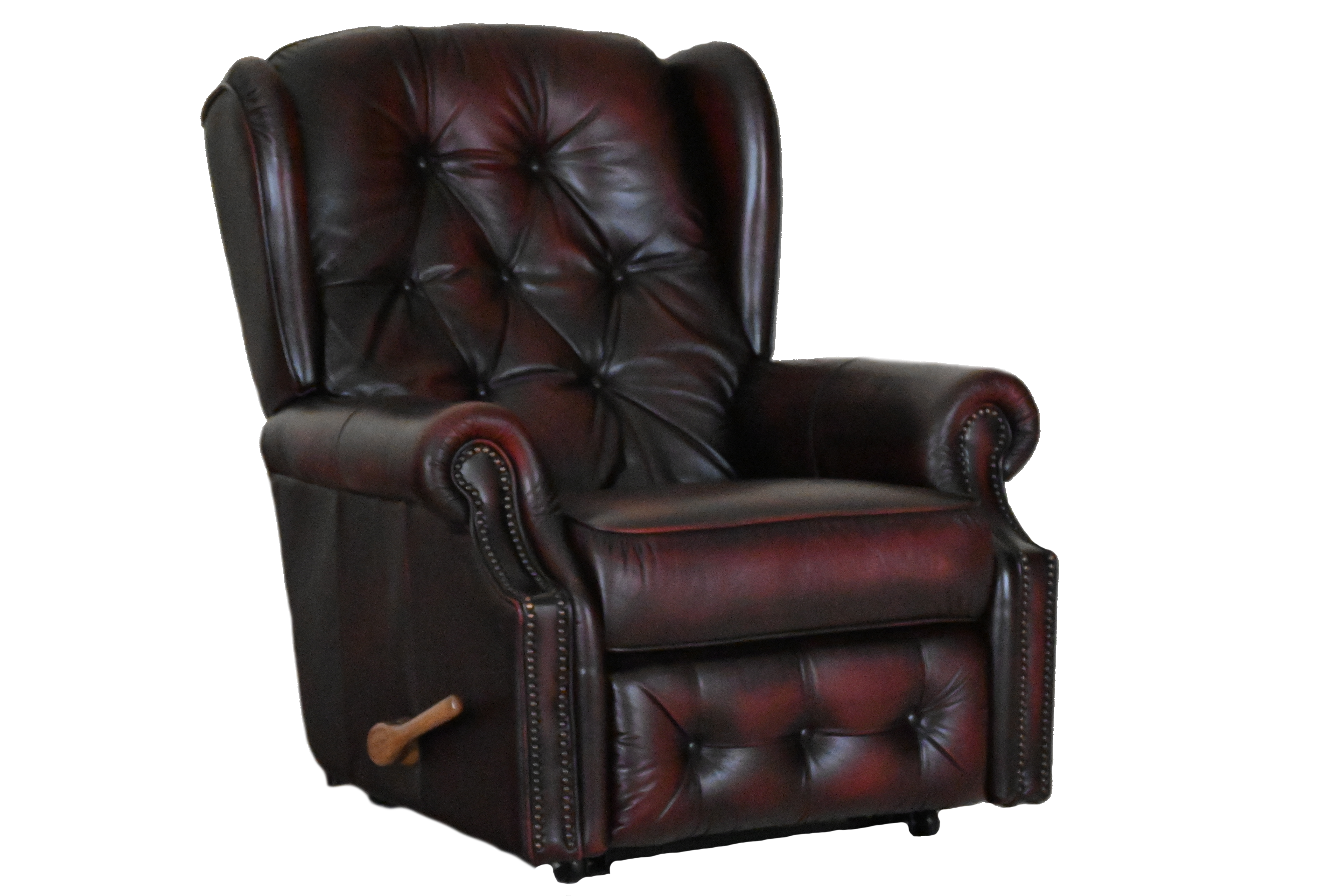 Gebruikte handbediende chesterfield relax fauteuil