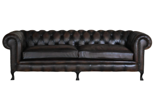 3½ zits gerenoveerde chesterfield plofbank met medium tot zacht zitcomfort