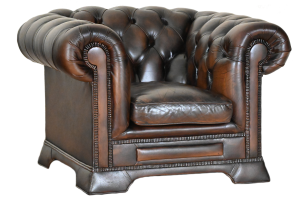 Lowback Chesterfield fauteuil gebruikt 203860