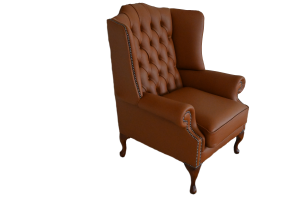 Ontdek de High Class Plain Wingchair Collection actie met tijdloze Chesterfield oorfauteuils in luxe leer in de kleur Elmo Tan