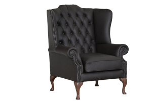 High Class Flat Wingchair Collection actie met tijdloze Chesterfield oorfauteuils in luxe leer in de kleur Shelly Mocca