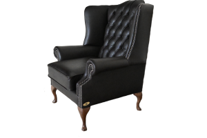 High Class Flat Wingchair Collection actie met tijdloze Chesterfield oorfauteuils in luxe leer in de kleur Vintage rosewood