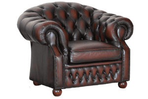 Ontdek de Windsor Chesterfield fauteuil met zijn hogere rug en elegante terugvallende armen. Comfort, stijl en een doorleefd leerdesign, nu scherp geprijsd!#183544