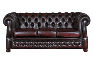 Ontdek de elegantie van deze unieke Engelse Chesterfield 3-zitsbank met carved arms. Volledig nagekeken in onze werkplaats.#234902