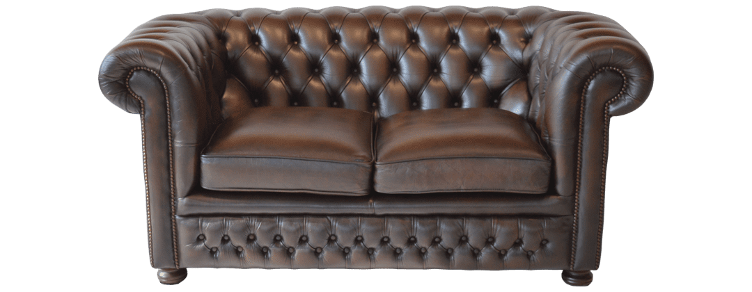 klassieke 2-zits Chesterfield ant. Brown