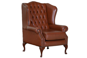 Ontdek deze unieke Chesterfield oorfauteuil in de speciale kleur Wood Burner. Een jonge, gebruikte tweedehands met medium-harde rug en zachte zitting. #245130