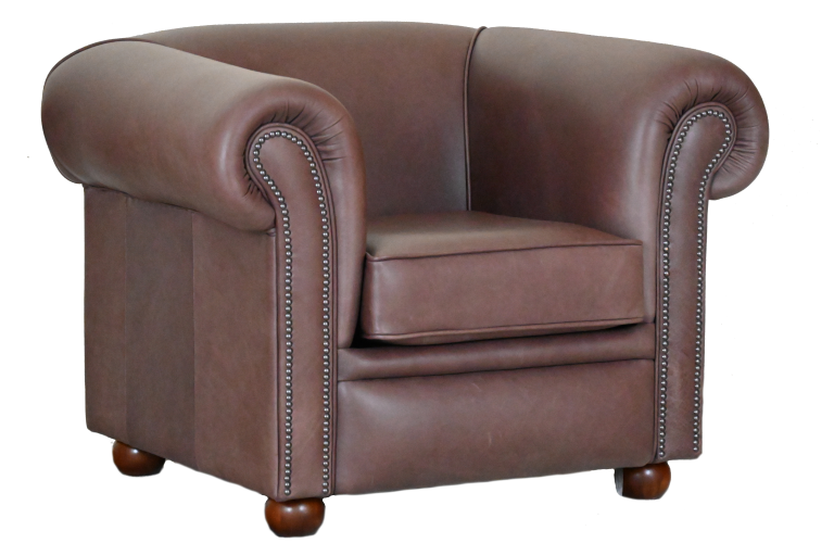 Ontdek de Bolton lowback Chesterfield chair in uniek Selveggio Grape-leer. Met medium zitcomfort en Engels vakmanschap, nu afgeprijsd