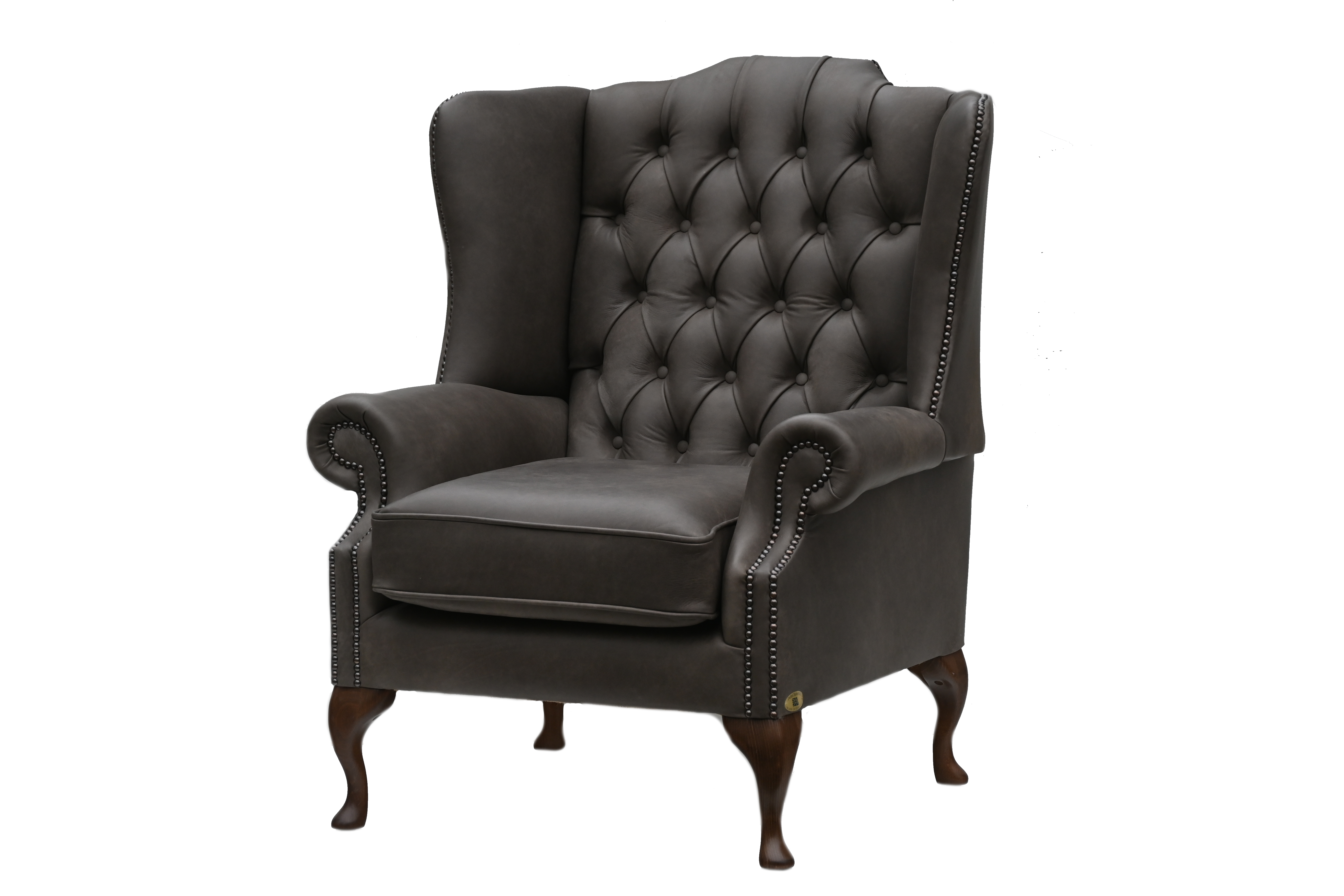 Ontdek de High Class Flat Wingchair Collection actie met tijdloze Chesterfield oorfauteuils in luxe leer in de kleurLakota Cannonball