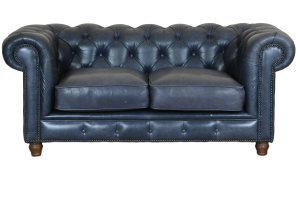 Ontdek deze  2½-zits Chesterfield bank model Jill. Eigentijds zitcomfort. Uitgevoerd in exclusief vintage leder Old English Ocean.#245165