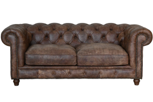 Luxe 3-zits Chesterfield bank model Jane in bijna nieuwstaat! Comfortabele zitkussens, in premium Cuba Salsa-leer. Zachte rug en zitkussens.#245166