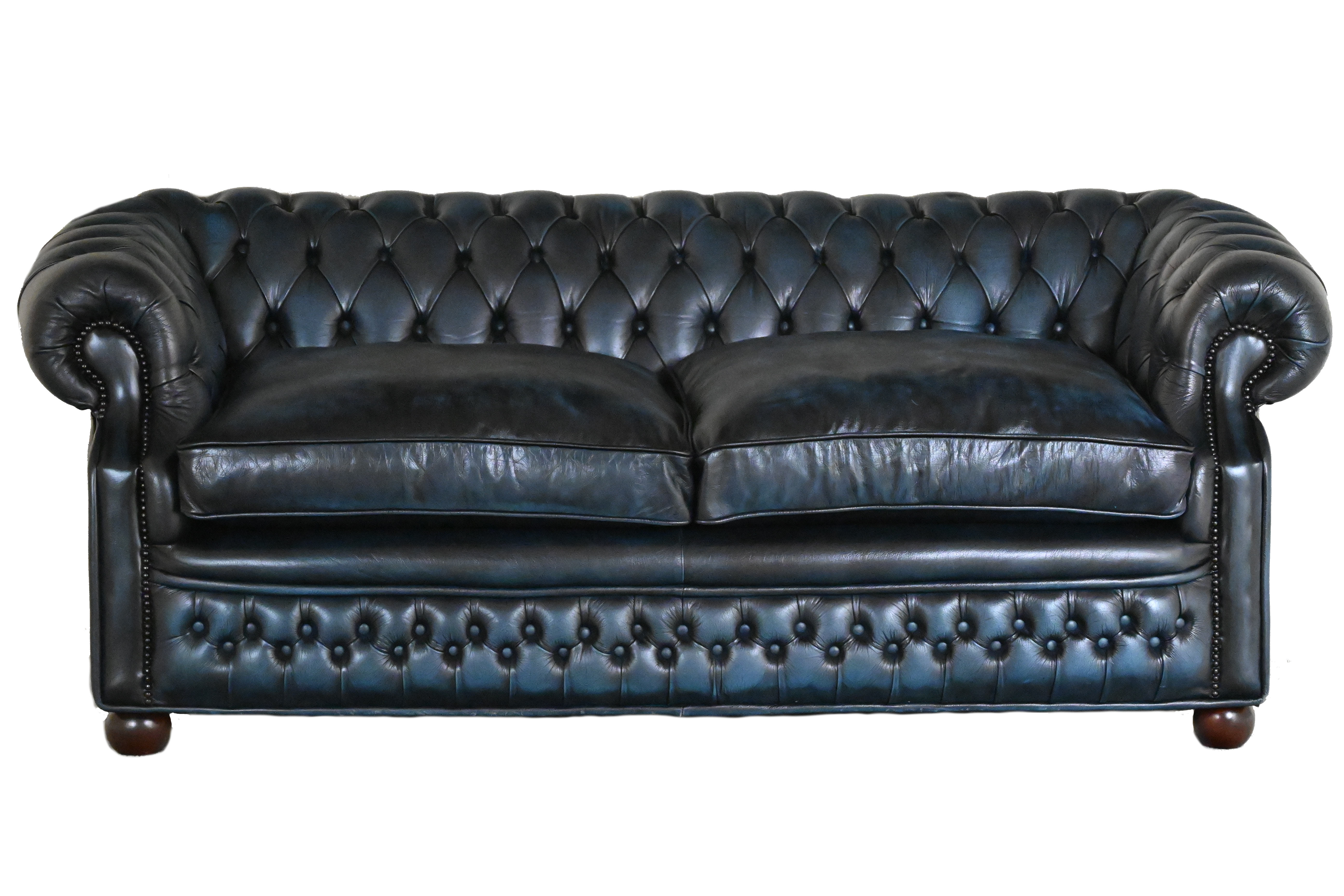 Elegante 3-zits Chesterfield in antique Blue