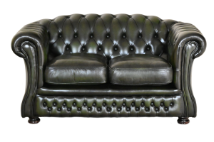 Elegante 2-zits Chesterfield bank met eigentijdse uitstraling en ultiem zitcomfort. Met dubbel afgebiesde armen en eigentijdse looks.#24534