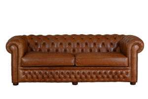 Ontdek deze stijlvolle 3½-zits Chesterfield bank -zits Chesterfield-bank in luxe Old English Bruciato-leder. Met stevig zitcomfort en tijdloze elegantie.#245156