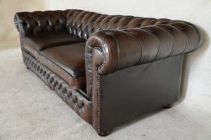 Chesterfield 3-zits bank in antique Brown