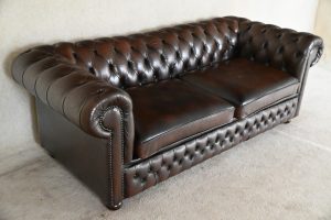 Chesterfield 3-zits bank in antique Brown